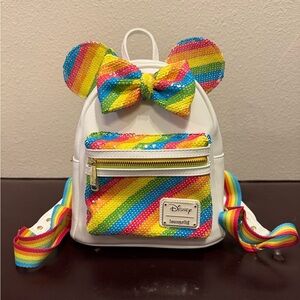 Loungefly Disney Rainbow Sequin Backpack